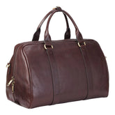 Chestnut Brown Vintage Leather Holdall With Detachable Shoulder Strap